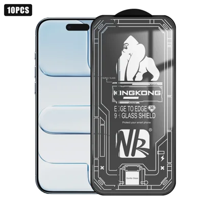 Per iPhone Air 10 Pezzi Protettore Schermo Alta Definizione Copertura Totale 3D con Bordo Curvo Elevato in Vetro Alluminosilicato - Trasparente