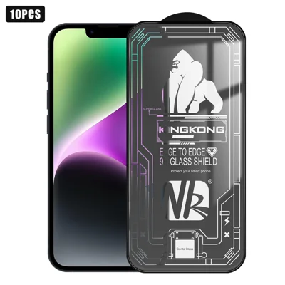 Per iPhone 14 10 Pezzi Protettore Schermo Alta Definizione 3D Arco Esteso in Vetro Alluminosilicato - Trasparente