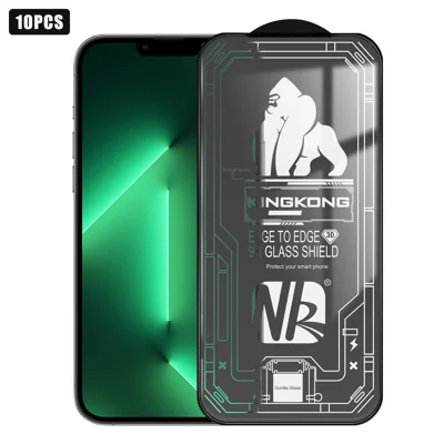 For iPhone 13 Pro Max 10Pcs High Definition Full Screen Protector 3D Large Arc Edge High Aluminium-silicon Glass Film - Transparent