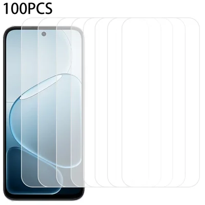 100 stk til Oppo K14x 5G Skærmværn Fuld Lim Anti-Krads Hærdet Glasfilm (IKKE Komplet Dækning) (Uden Pakke, med Wipes Sæt, Støvabsorber, Guideetiket) - Gennemsigtig