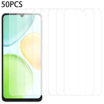 50Pcs For Honor X6d 5G Screen Protector Full Glue Tempered Glass Clear Screen Film (NOT Complete Covering) (No Package, with Wipes Set, Dust-absorber, Guide Sticker) - Transparent