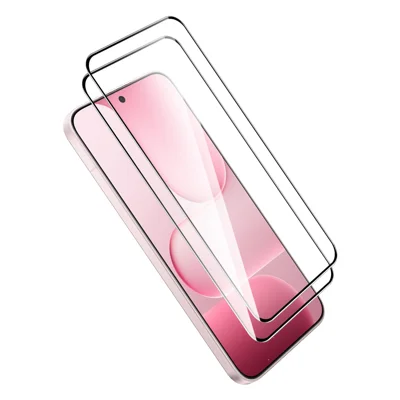 Per Honor 600 Lite 5G ENKAY HAT PRINCE 2 Pezzi Pellicola Protettiva 9H Stampa Serigrafata 0,26 mm Incollaggio Totale Copertura Completa in Vetro Temperato - Trasparente
