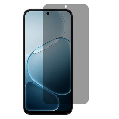 Til Oppo K14x 5G 2.5D buede kant Anti-spion fuld dæknings beskytter med fuld limning og høj aluminium-silicium glasfilm - Sort