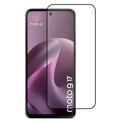 For Motorola Moto G17 Power 4G / G17 4G / G15 4G / G15 Power 4G Full Screen Protector Silk Printing Full Glue HD Clear Screen Film - Black