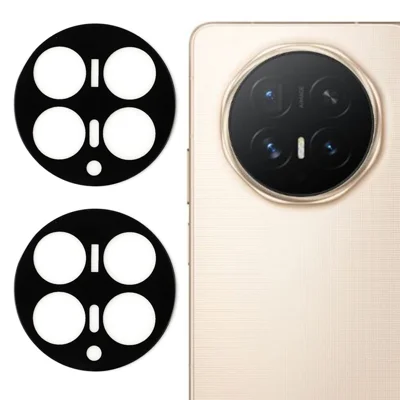 2 Peças para Honor Magic V6 5G Protector de Lente de Câmara 2.5D Arc Edge Impressão em Seda Vidro Temperado Cobertura Total Filme de Lente Traseira - Preto