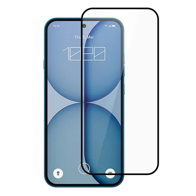 For Nothing Phone (4a) Full Screen Protector Full Glue Silk Printing Tempered Glass Screen Film - Black