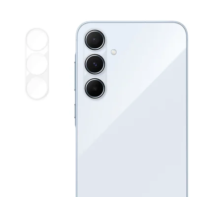 For Samsung Galaxy A55 5G Full Cover Camera Lens Protector High Definition Anti Fingerprint AR Tempered Glass Lens Film - Transparent