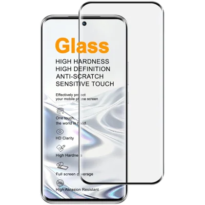IMAK For TECNO Spark 40 Pro+ 4G Full Screen Protector 3D Curved Edge Side Glue Tempered Glass Film (Fingerprint Unlock) - Black