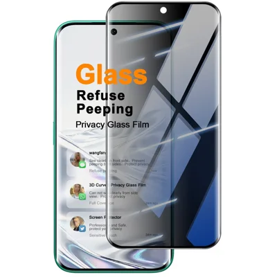 IMAK Anti Spy Screen Protector for TECNO Camon 50 Pro 4G  /  Camon 50 Ultra 5G Full Cover Side Glue Tempered Glass Film - Black
