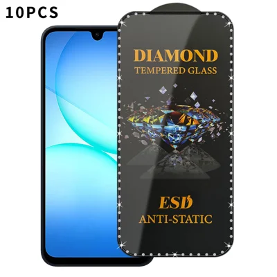 For Samsung Galaxy A18 5G / A18 4G / A17 5G / A17 4G 10Pcs Tempered Glass Diamond Silk Printing Full Screen HD Anti-Static Screen Protector - Transparent