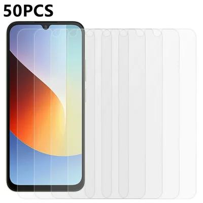 50Pcs Tempered Glass Clear Film For Xiaomi Poco C85x 5G / C81 4G / C81 Pro 4G / Redmi A7 Pro 4G (171.56mm) / A7 Pro 5G Full Glue Screen (NOT Full Covering) (No Package, with Wipes Set, Dust-absorber, Guide Sticker)