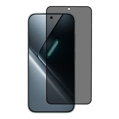 Protezione per schermo anti-spionaggio per Xiaomi Poco X8 Pro 5G, vetro temperato con stampa serigrafica, copertura totale, adesivo laterale - Nero