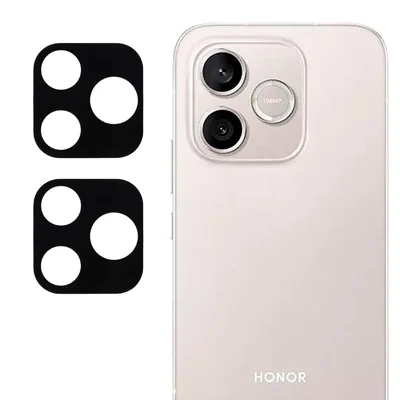 2 Pezzi per Honor 600 Lite 5G Protettore Obiettivo Fotocamera con Copertura Totale Film per Lente in Vetro Temperato con Stampa Serigrafata Spigolo 3D - Nero