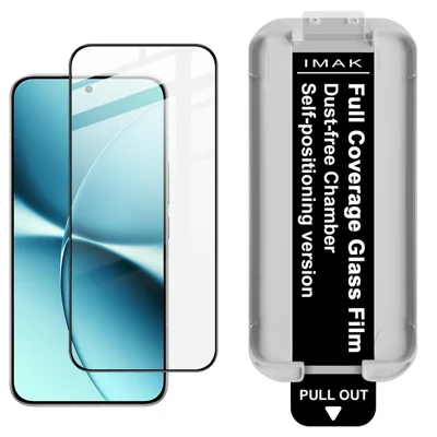 IMAK Tempered Glass For Xiaomi Redmi Turbo 5 5G  /  Poco X8 Pro 5G Full Screen Protector Full Glue Film with Dust-free Installation Tool (Fingerprint Unlock) - Black