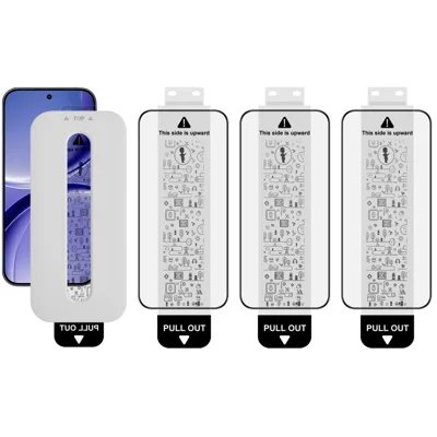 IMAK 3Pcs Tempered Glass For Xiaomi Redmi Turbo 5 Max 5G  /  Poco X8 Pro Max 5G Full Screen Protector Full Glue Film with Dust-free Installation Tool (Fingerprint Unlock) - Black