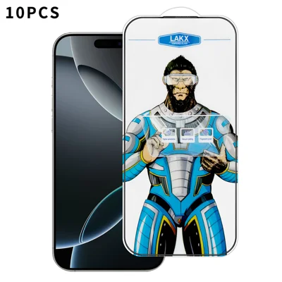 For iPhone 16 Pro Max 10Pcs High Definition Tempered Glass Anti-fingerprint Anti-static Electroplating Full Screen Protector - Transparent