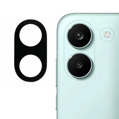 For Xiaomi Redmi Turbo 5 5G Tempered Glass Lens Protector Silk Printing Camera Lens Film - Black