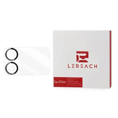 LEREACH for Xiaomi 17 Pro Camera Lens Protector Aluminum Alloy Ring High Aluminium-silicon Glass Full Cover Lens Film - Transparent