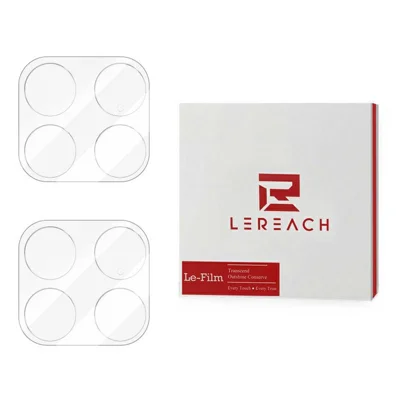 LEREACH 2Pcs For Xiaomi 15T Pro Camera Lens Protector 0.3mm Ultra Thin Full Cover Tempered Glass Lens Film - Transparent