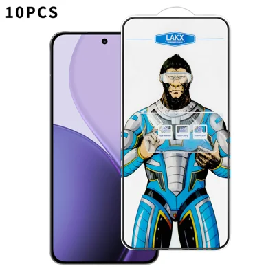 Für Oppo Reno14 F 5G 10 St. hochtransparente gehärtete Glasfolie, Anti-Fingerprint, Anti-Statik, Galvanik-Vollschirmschutz – Transparent