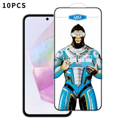 For Samsung Galaxy A35 5G 10Pcs High Definition Tempered Glass Anti-fingerprint Anti-static Electroplating Full Screen Protector - Transparent