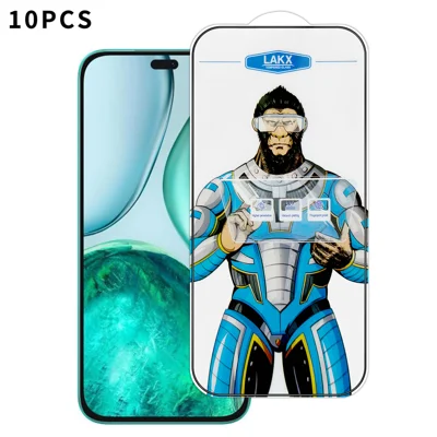 Für Honor X8c 4G 10 Stück hochtransparente gehärtete Glasfolie, Anti-Fingerprint, Anti-Statik, galvanische Vollschirmabdeckung - Transparent