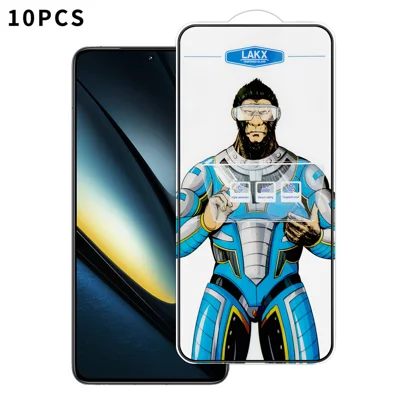 For Xiaomi Poco F6 Pro 5G 10Pcs High Definition Tempered Glass Anti-fingerprint Anti-static Electroplating Full Screen Protector - Transparent