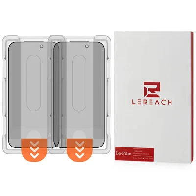 LEREACH 2Pcs For iPhone 17 Pro Max Privacy Tempered Glass Screen Protector 28° Anti-spy Full Cover Film - Black
