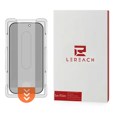 LEREACH For iPhone 17 Pro Privacy Tempered Glass Screen Protector 28° Anti-spy Full Cover Film - Black