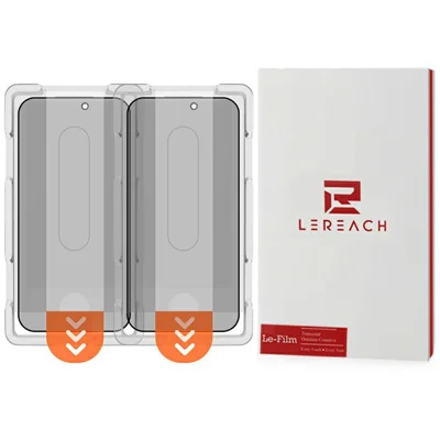LEREACH 2Pcs For iPhone 17 Pro Privacy Tempered Glass Screen Protector 28° Anti-spy Full Cover Film - Black