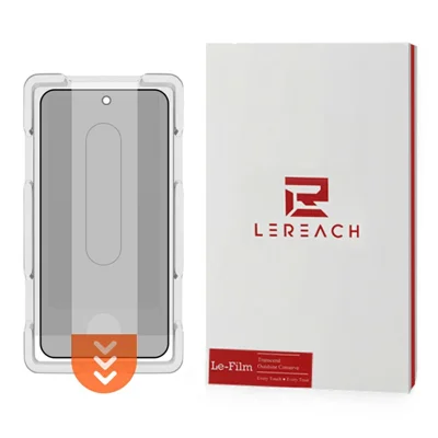 LEREACH For Samsung Galaxy S24 FE Privacy Tempered Glass Screen Protector 28° Anti-spy Full Cover Film - Black