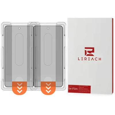 LEREACH 2Pcs For Samsung Galaxy S24 FE Privacy Tempered Glass Screen Protector 28° Anti-spy Full Cover Film - Black