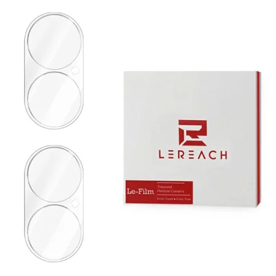 LEREACH 2Pcs for iPhone 16 Camera Lens Protector 3D Full Coverage Tempered Glass Acrylic One-Piece Lens Film - Transparent