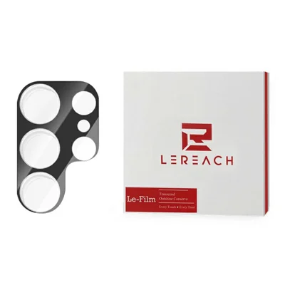 LEREACH for Samsung Galaxy S25 Ultra Camera Lens Protector 3D Full Coverage Tempered Glass Acrylic One-Piece Lens Film - Black