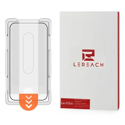 LEREACH For Xiaomi Redmi Turbo 5 5G Tempered Glass Full Screen Protector Anti-Fingerprint Film with Dust-Free Installation Tool - Black