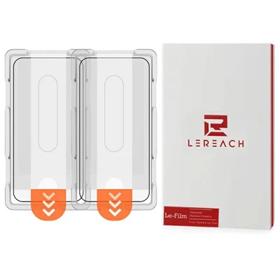 LEREACH 2Pcs For Xiaomi Redmi Turbo 5 5G Tempered Glass Full Screen Protector Anti-Fingerprint Film with Dust-Free Installation Tool - Black