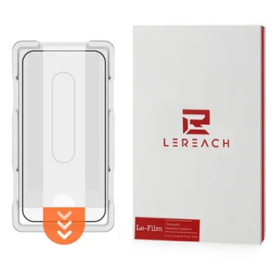LEREACH For Xiaomi Redmi Turbo 5 Max 5G Tempered Glass Full Screen Protector Anti-Fingerprint Film with Dust-Free Installation Tool - Black