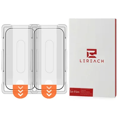 LEREACH 2Pcs For Honor Magic8 5G Tempered Glass Full Screen Protector Anti-Fingerprint Film with Dust-Free Installation Tool - Black