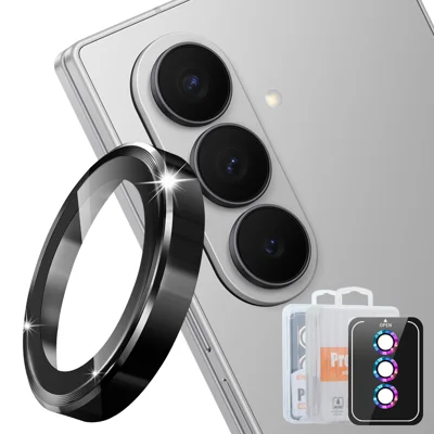Hat Prince til Samsung Galaxy Z Fold8 Kameraobjektivbeskytter ENKAY HAT PRINCE Metalring Objektivfilm - Sort
