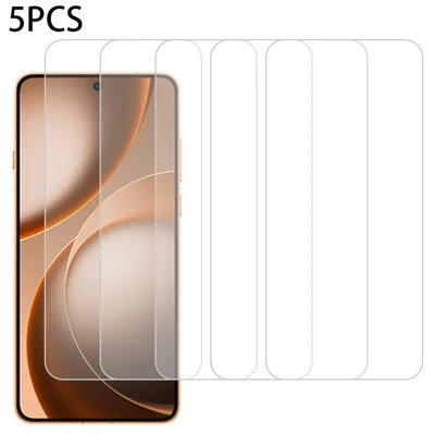 5 Unidades para Oppo Find X9 Ultra 5G Protector de Pantalla Frontal 0,3 mm 2,5D Película de Vidrio Templado, No Cubre por Completo - Transparente