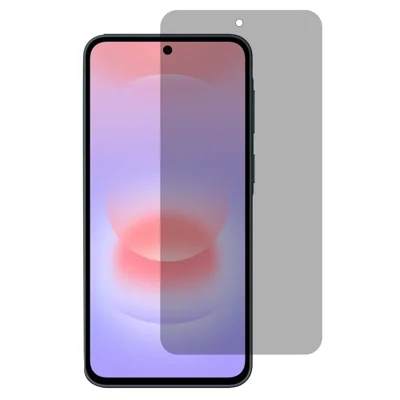 For Samsung Galaxy A37 5G Hårdnet Glas Silkeprint 360° Anti-spion Fuld Dækning Skærmbeskytter - Sort