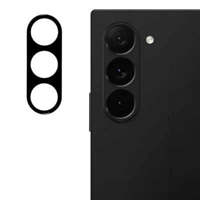 For Samsung Galaxy Z Fold8 Ultra Tempered Glass Lens Protector Silk Printing Full Coverage Camera Lens Film - Black