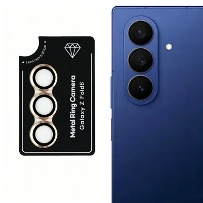 For Samsung Galaxy Z Fold8 Ultra Camera Lens Protector Precise Positioning Individual Lens Film Set, Not Complete Coverage - Gold