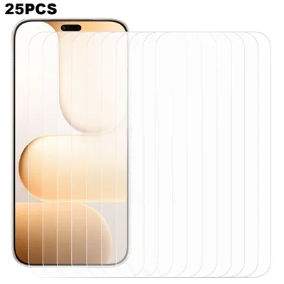 25 Pièces pour Honor 600 5G / 600 Pro 5G Protecteur d'écran en verre trempé avec colle complète, film haute définition (NON couverture totale) (sans emballage, avec kit de nettoyage, absorbeur de poussière, autocollant guide) - Transparent