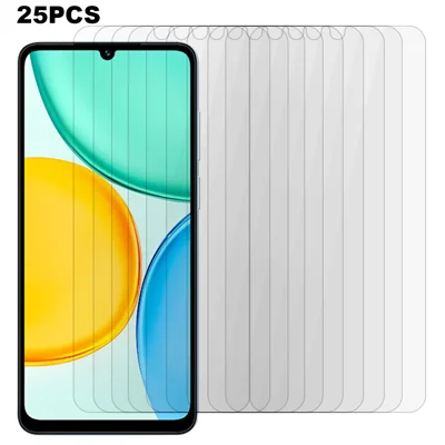 25 Pezzi per Honor X5d 4G / X5d Plus 4G Protettore Schermo Colla Totale in Vetro Temperato Pellicola Alta Definizione (NON Copertura Totale) (Senza Confezione, con Kit Salviette, Assorbitore di Polvere, Adesivo Guida) - Trasparente