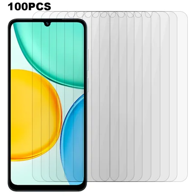 100 Pezzi per Honor X5d 4G / X5d Plus 4G Protettore Schermo in Vetro Temperato con Colla Totale Anti-Graffio (NON Copertura Completa) (Senza Confezione, con Kit Salviettine, Assorbitore di Polvere, Adesivo Guida) - Trasparente