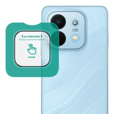 IMAK Pellicola Protettiva per Obiettivo Fotocamera in Vetro Temperato per Huawei Enjoy 90 / Enjoy 90 Plus, Protezione Totale con Cornice Autoallineante - Trasparente