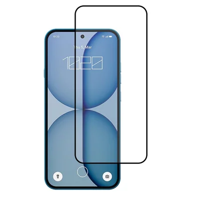 Voor Nothing Phone (4a) Volledige Screen Protector met Zijdeprint Volledige Lijm HD Duidelijke Screenfilm - Zwart