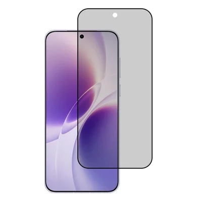 For vivo X300s 5G Anti Spy Privacy Screen Protector 2.5D Arc Edge Full Glue Full Cover High Aluminium-silicon Glass Film (Fingerprint Unlock) - Black