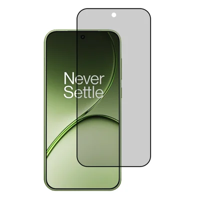 For OnePlus 15T 5G Anti Spy Privacy Screen Protector 2.5D Arc Edge Full Glue Full Cover High Aluminium-silicon Glass Film (Fingerprint Unlock) - Black